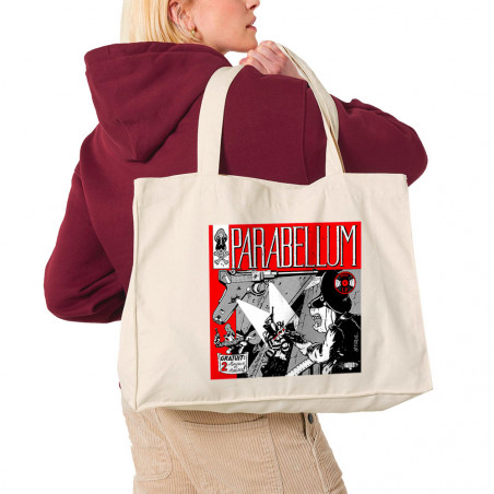 Grand sac shopping en toile recyclé naturel Parabellum Gratuit (Parabellum)