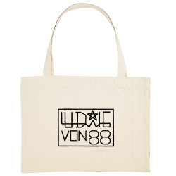 Grand sac shopping en toile recyclé naturel Ludwig Von 88 - Premier Logo (Ludwig Von 88)