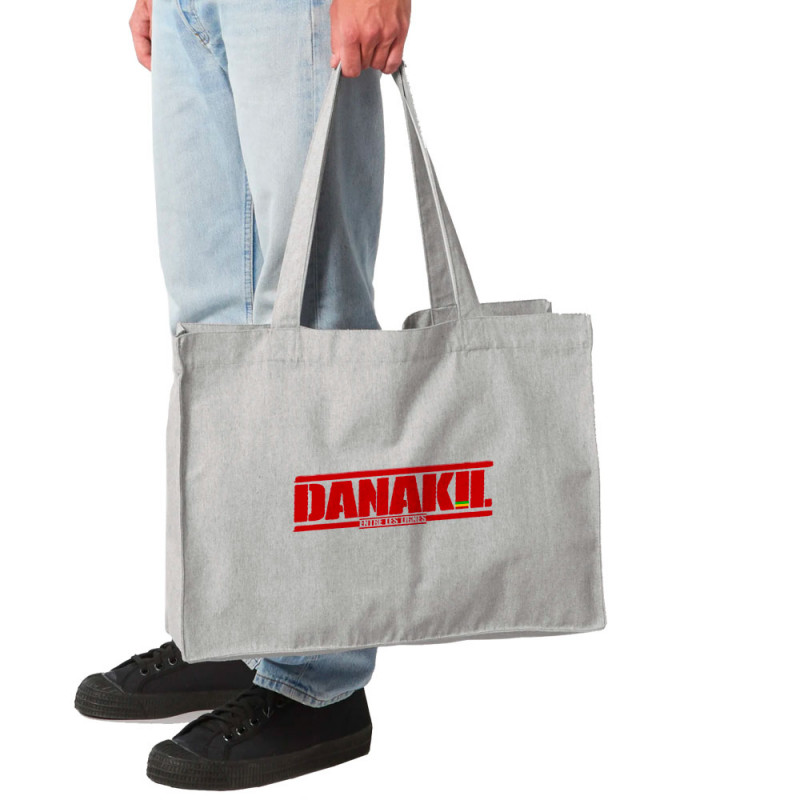 Grand sac shopping en toile recyclé gris chiné Danakil - Entre les lignes (Danakil)