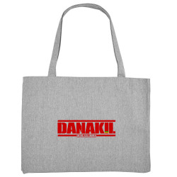 Grand sac shopping en toile recyclé gris chiné Danakil - Entre les lignes (Danakil)