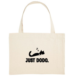 Grand sac shopping en toile recyclé naturel Just dodo (Blacksquare,Animaux,Chats)