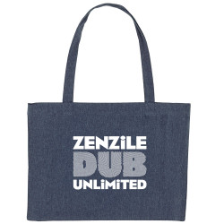 Grand sac shopping en toile recyclé bleu nuit Zenzile - Dub Unlimited (Zenzile)