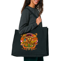 Grand sac shopping en toile recyclé noir Ludwig Von 88 - Diner de gala (Ludwig Von 88)