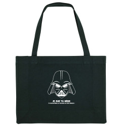 Grand sac shopping en toile recyclé noir Je suis ta mère (Humour,Films/Séries,Fête des mères,Détournements,Papa Maman Papy Mamie