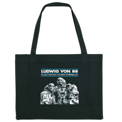 Grand sac shopping en toile recyclé noir Ludwig Von 88 - Ce jour heureux (Ludwig Von 88)
