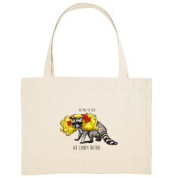 Grand sac shopping en toile recyclé naturel Candy Raton (Mr Mouton,Animaux,Humour)