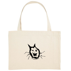 Grand sac shopping en toile recyclé naturel Washington Dead Cats - Old School Cat (Washington Dead Cats)