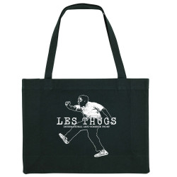Grand sac shopping en toile recyclé noir Les Thugs - Anti Boredom Front (Les Thugs)