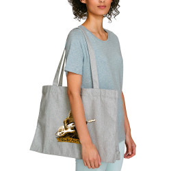 Grand sac shopping en toile recyclé gris chiné Telecastor (Gondrax,Animaux,Humour)