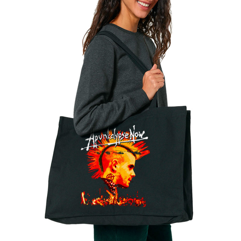 Grand sac shopping en toile recyclé noir Apunkalypse Now (Gondrax,Slogans Débiles,Rock & Punk)
