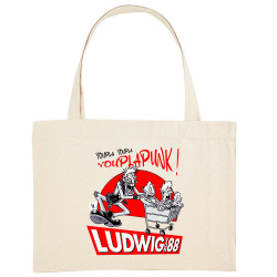 Grand sac shopping en toile recyclé naturel Youplapunk (Ludwig Von 88,Rock & Punk,Laul)
