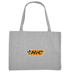 Grand sac shopping en toile recyclé gris chiné Hic (Skurg,Humour,Alcool)