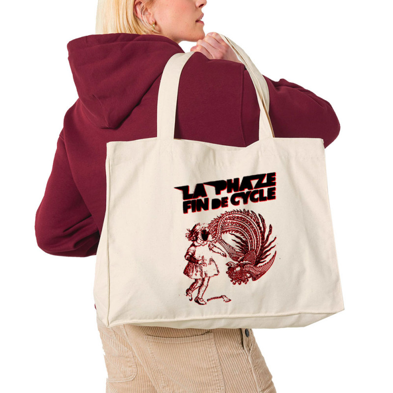 Grand sac shopping en toile recyclé naturel Fin de cycle (La Phaze)