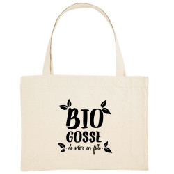 Grand sac shopping en toile recyclé naturel Bio gosse de mère en fille (Zewa,Humour,Slogans Débiles,Bébés)