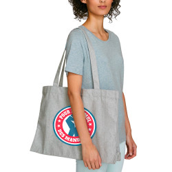 Grand sac shopping en toile recyclé gris chiné Le cumul des mandales (Andy,Humour,Slogans Débiles)