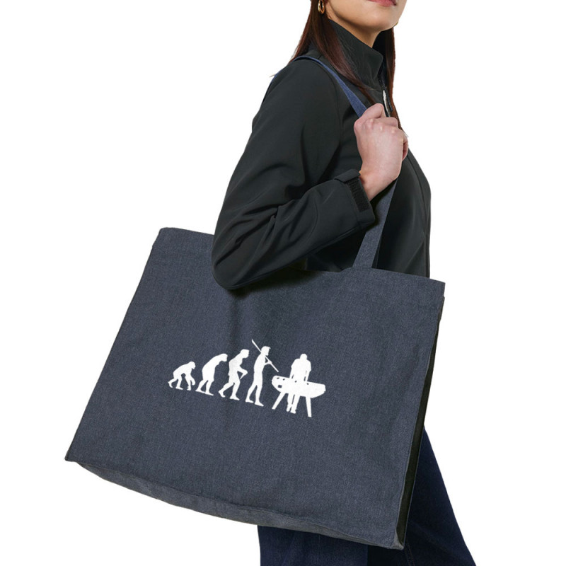 Grand sac shopping en toile recyclé bleu nuit Evolution Baby-Foot (Baby-Foot,Evolution)