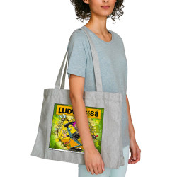 Grand sac shopping en toile recyclé gris chiné Le printemps du pogo (Ludwig Von 88,Rock & Punk,Laul)