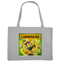 Grand sac shopping en toile recyclé gris chiné Le printemps du pogo (Ludwig Von 88,Rock & Punk,Laul)