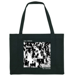 Grand sac shopping en toile recyclé noir Les Thugs - On Strike (Les Thugs)