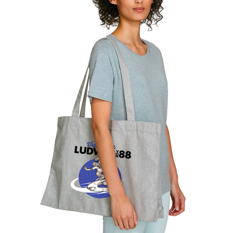 Grand sac shopping en toile recyclé gris chiné Sheila kiffe ludwig von 88 (Ludwig Von 88,Rock & Punk)