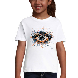 T-shirt fillette blanc Œil Splash (Zewa,Divers)
