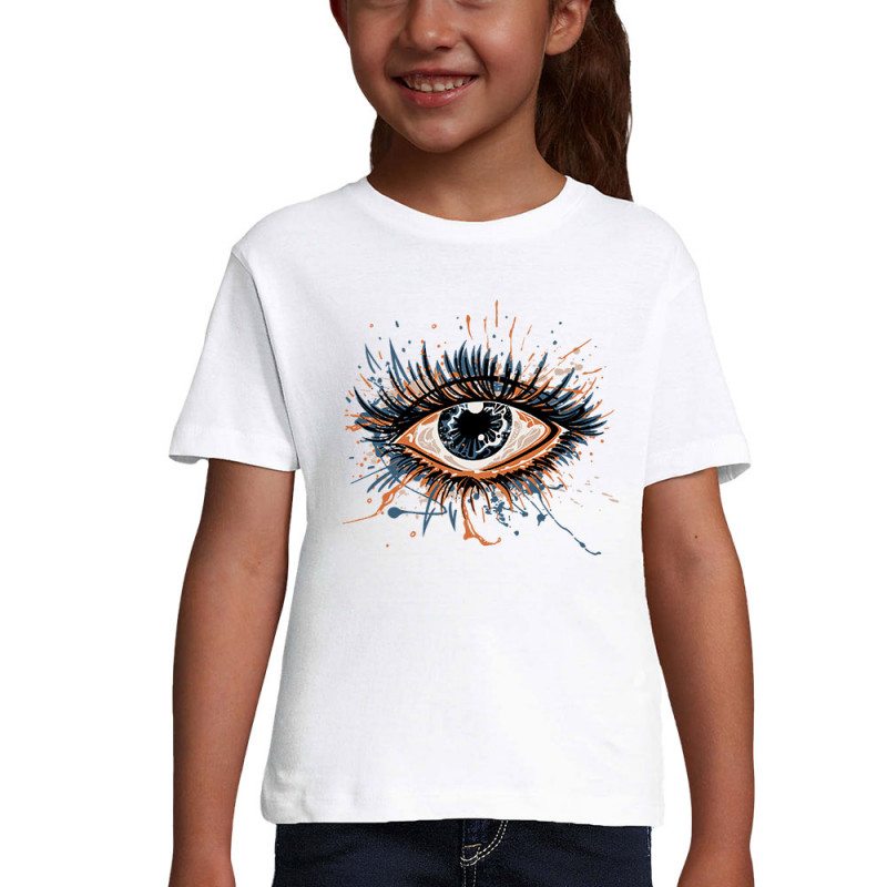 T-shirt fillette blanc Œil Splash (Zewa,Divers)
