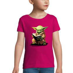 T-shirt fillette rose fushia Yoda pour les nuls (Gondrax,Films/Séries,Humour,Star Wars)