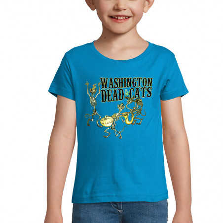 T-shirt fillette bleu azur Washington Dead Cats - Dead Cats Band (Washington Dead Cats)