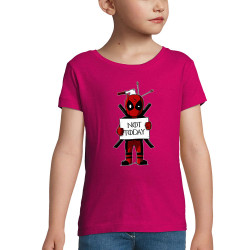 T-shirt fillette rose fushia Deadpool - Not Today (Le Duc,Films/Séries)
