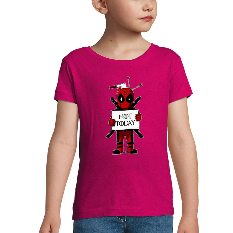 T-shirt fillette rose fushia Deadpool - Not Today (Le Duc,Films/Séries)