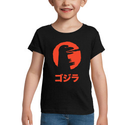 T-shirt fillette noir Vintage Godzilla (Alex Kidd,Films/Séries,Manga Kawaï japan)