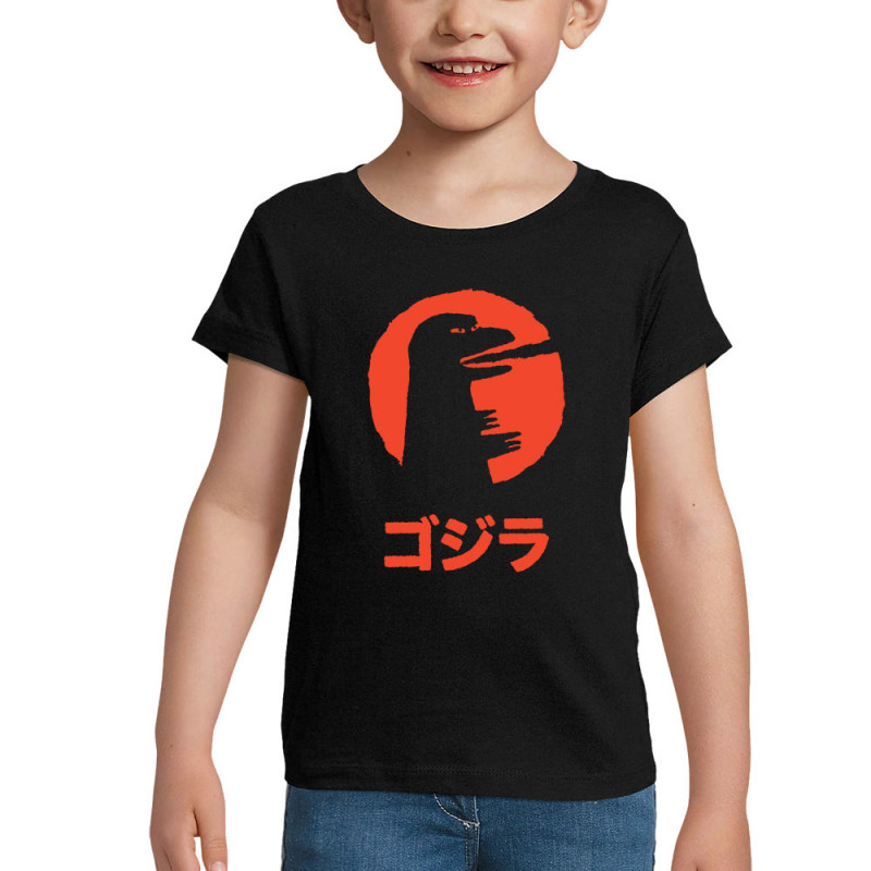 T-shirt fillette noir Vintage Godzilla (Alex Kidd,Films/Séries,Manga Kawaï japan)