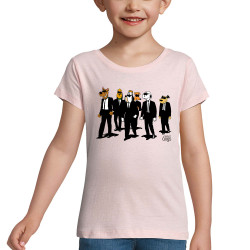 T-shirt fillette rose pale Reservoir Dogs (Gondrax,Animaux,Films/Séries,Détournements)