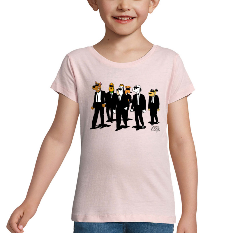 T-shirt fillette rose pale Reservoir Dogs (Gondrax,Animaux,Films/Séries,Détournements)