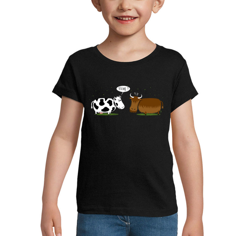 T-shirt fillette noir Viking (Gondrax,Animaux,Humour)