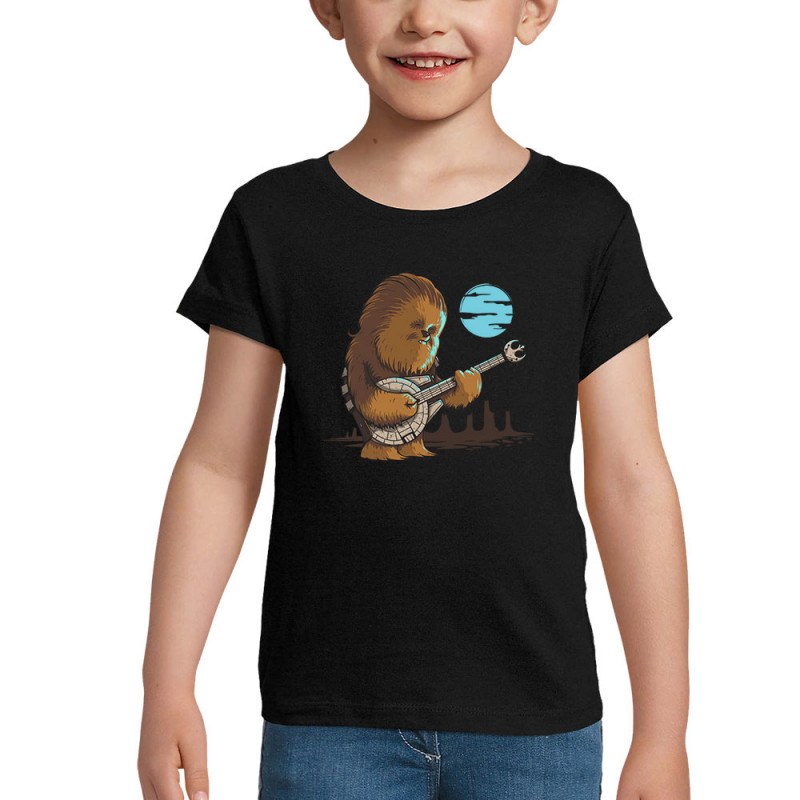 T-shirt fillette noir Chewbacca Blues (Le Duc,Films/Séries,Star Wars)
