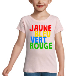 T-shirt fillette rose pale Colours (Gondrax,Humour,Divers)
