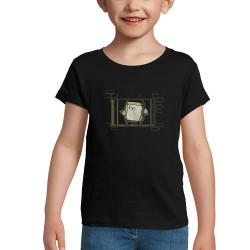 T-shirt fillette noir Echappe - Escape (Gondrax,Jeux Vidéo / Geek,Humour)
