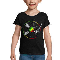 T-shirt fillette noir Reggae Vinyl (Reggae)