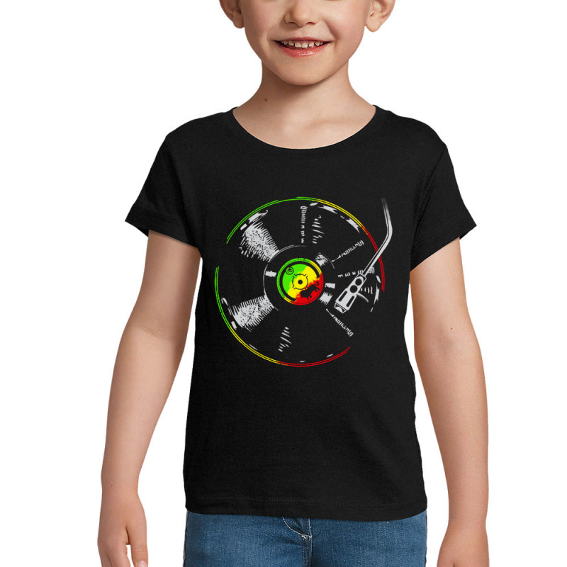 T-shirt fillette noir Reggae Vinyl (Reggae)