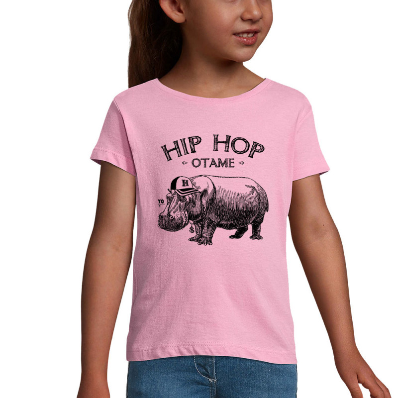 T-shirt fillette rose Hip Hop Otame (Gondrax,Animaux,Humour,Les Bébêtes)