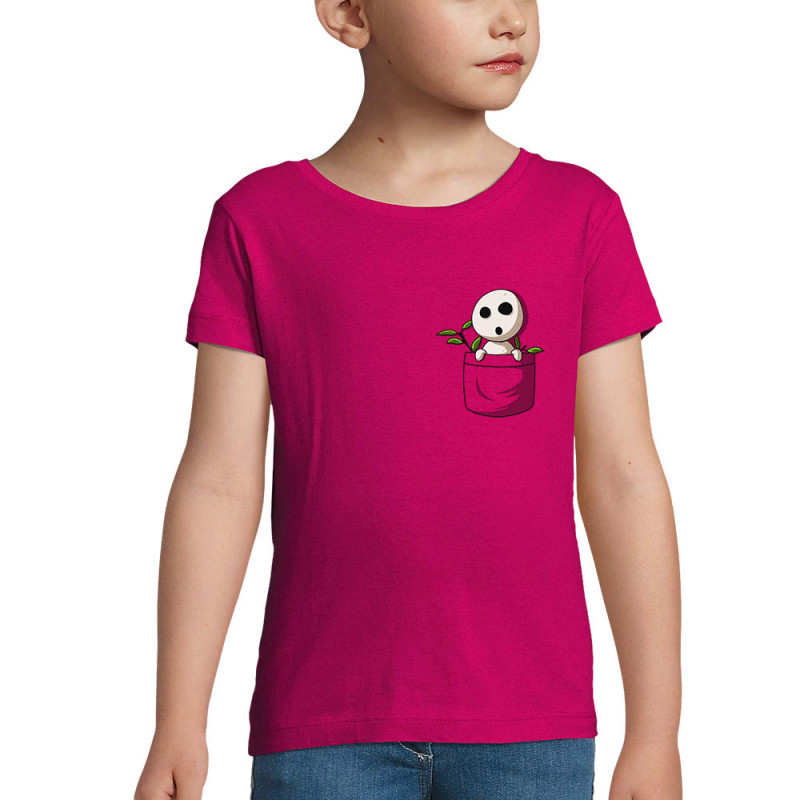 T-shirt fillette rose fushia Kondamas Pocket (Le Duc,Films/Séries,Manga Kawaï japan)