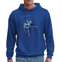 Sweat homme à capuche bleu royal I Got The Blues (Mr Mouton,Humour)