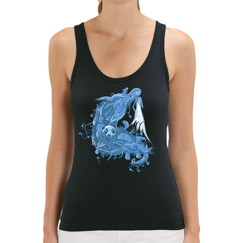 Débardeur femme coton bio noir Dame Nature (Mr Mouton,Animaux)