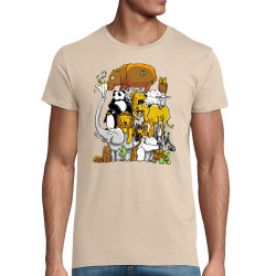 T-shirt homme coton bio naturel Wild Life (Mr Mouton,Animaux)