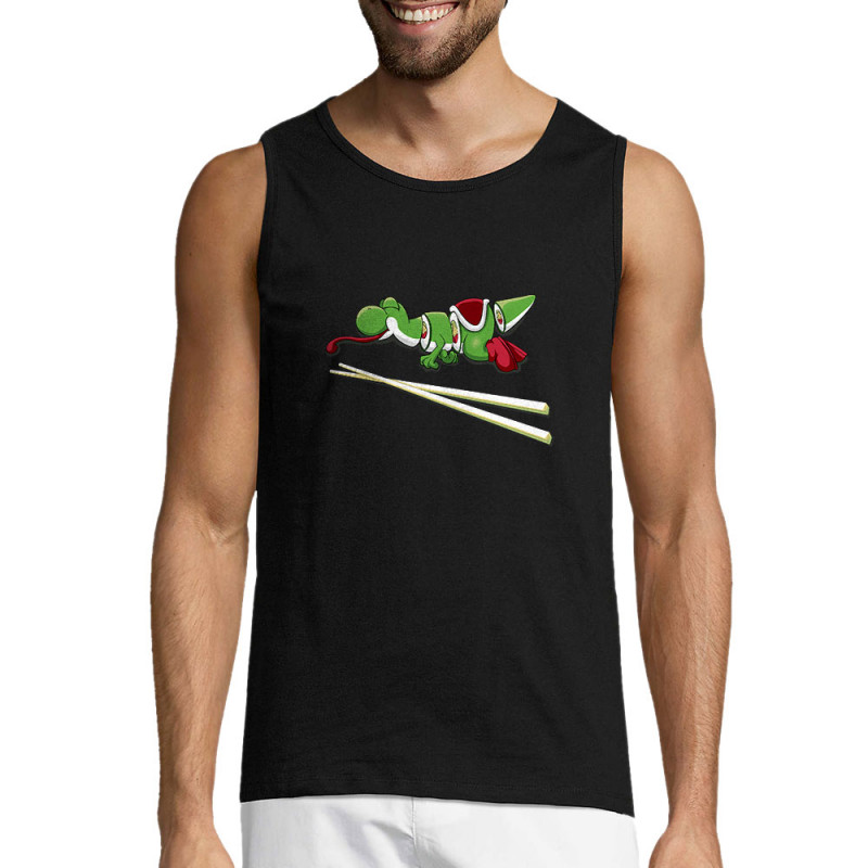 Débardeur homme noir Yoshi Sushi (Mr Mouton,Jeux Vidéo / Geek)