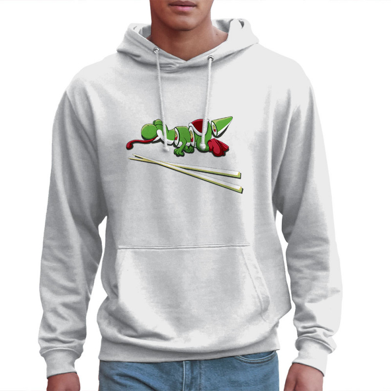 Sweat homme à capuche blanc Yoshi Sushi (Mr Mouton,Jeux Vidéo / Geek)