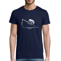 T-shirt homme coton bio bleu marine Hypoténuse (Gondrax,Animaux,Humour)
