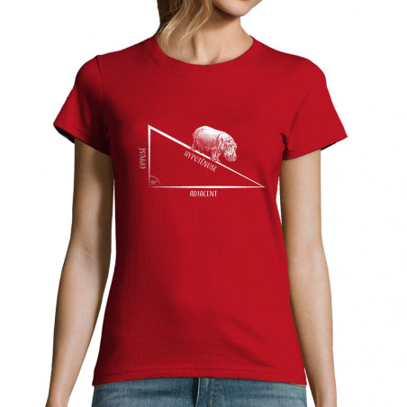 T-shirt femme rouge Hypoténuse (Gondrax,Animaux,Humour)