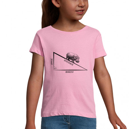 T-shirt fillette rose Hypoténuse (Gondrax,Animaux,Humour)